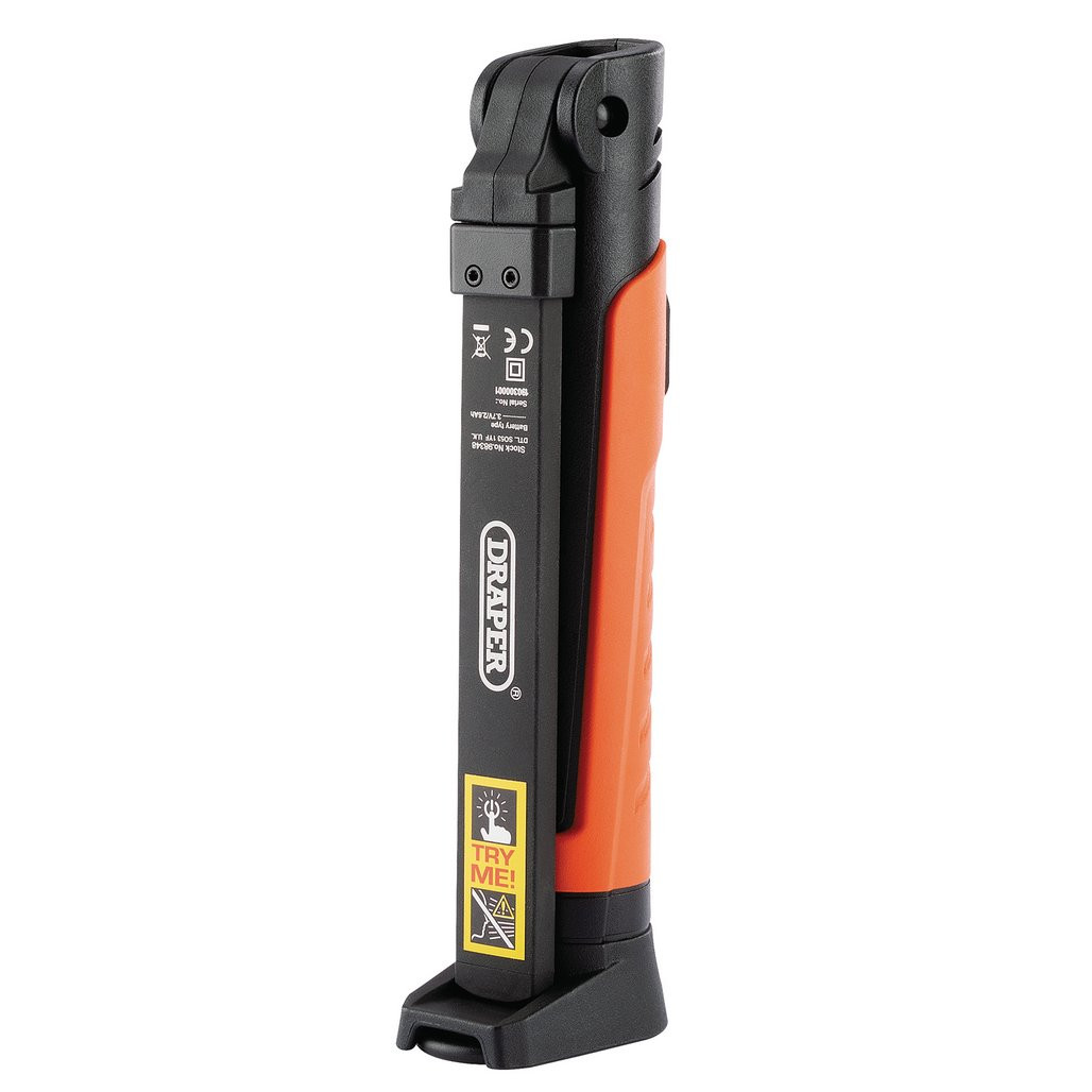 Draper 7W COB LED Rechargeable Inspection Lamp - 700 Lumens, USB-C, Blue, With Magnets & Hooks - View #10