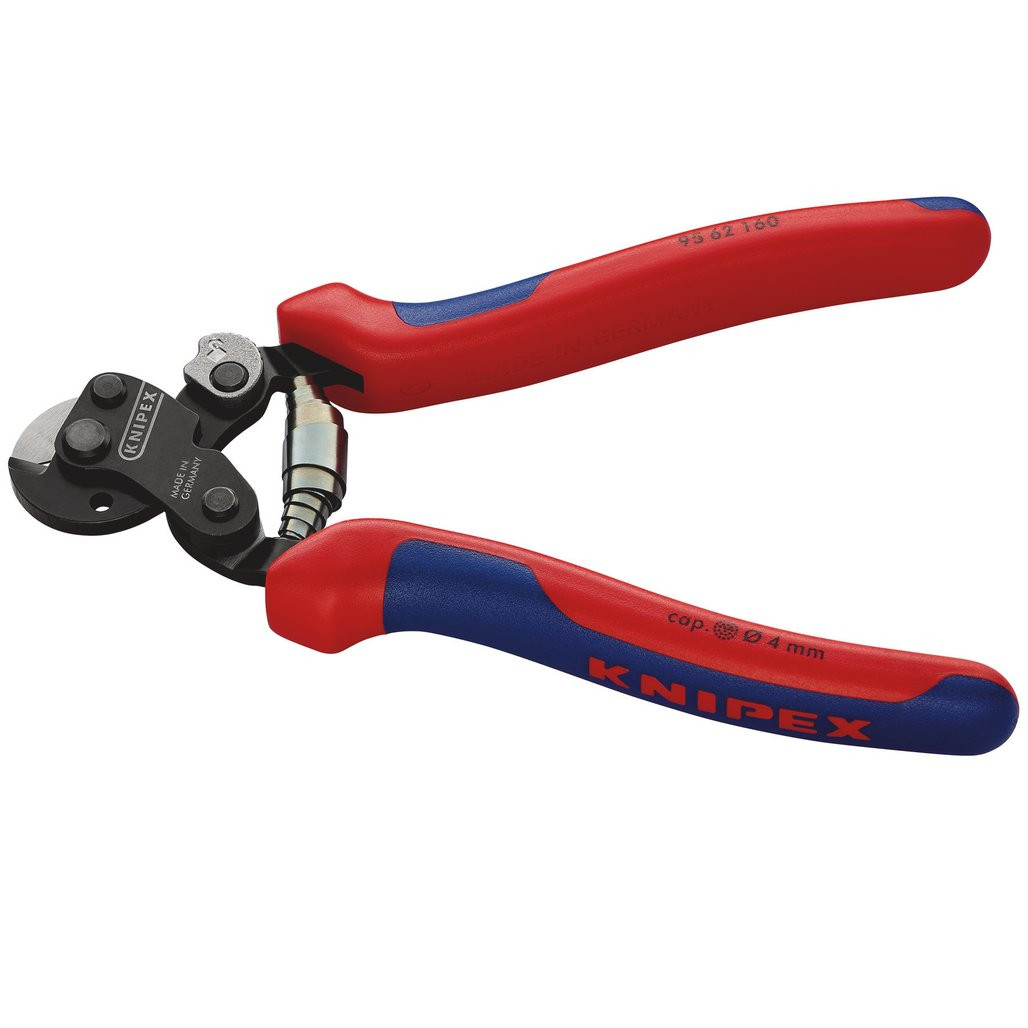 Draper Rope Cutter KNIPEX 95 62 160 SB Wire Rope Cutter for High-Strength Wire Rope, 160mm ...