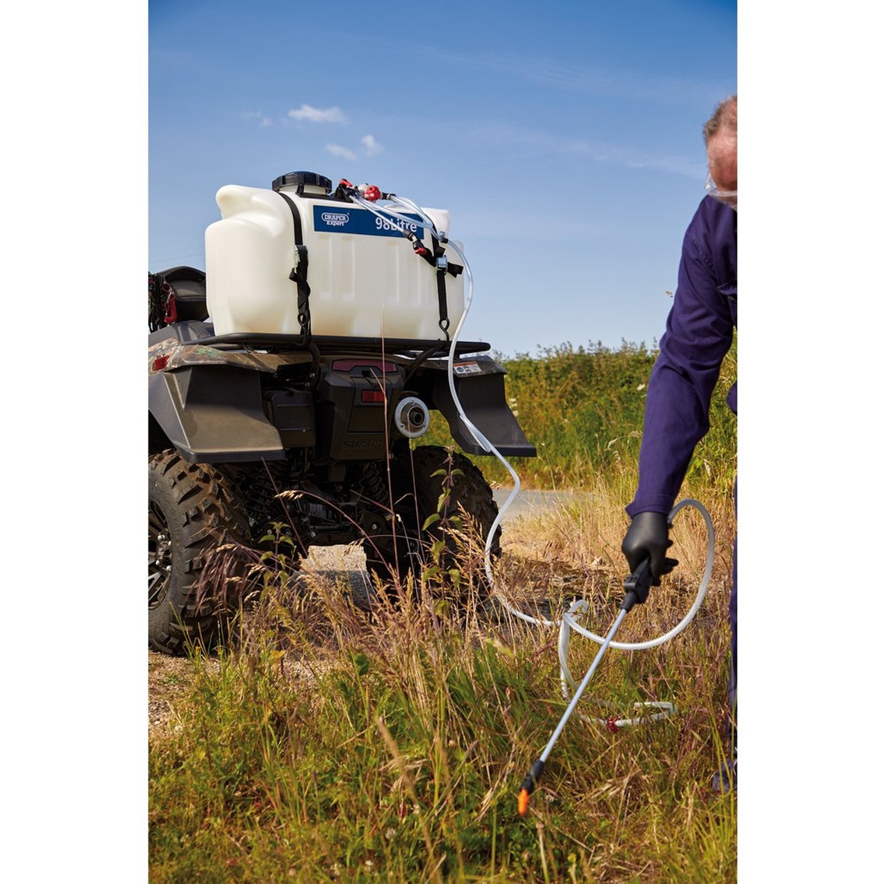 12V DC ATV Spot/ Broadcast Sprayer, 98L (34677) | Draper Tools