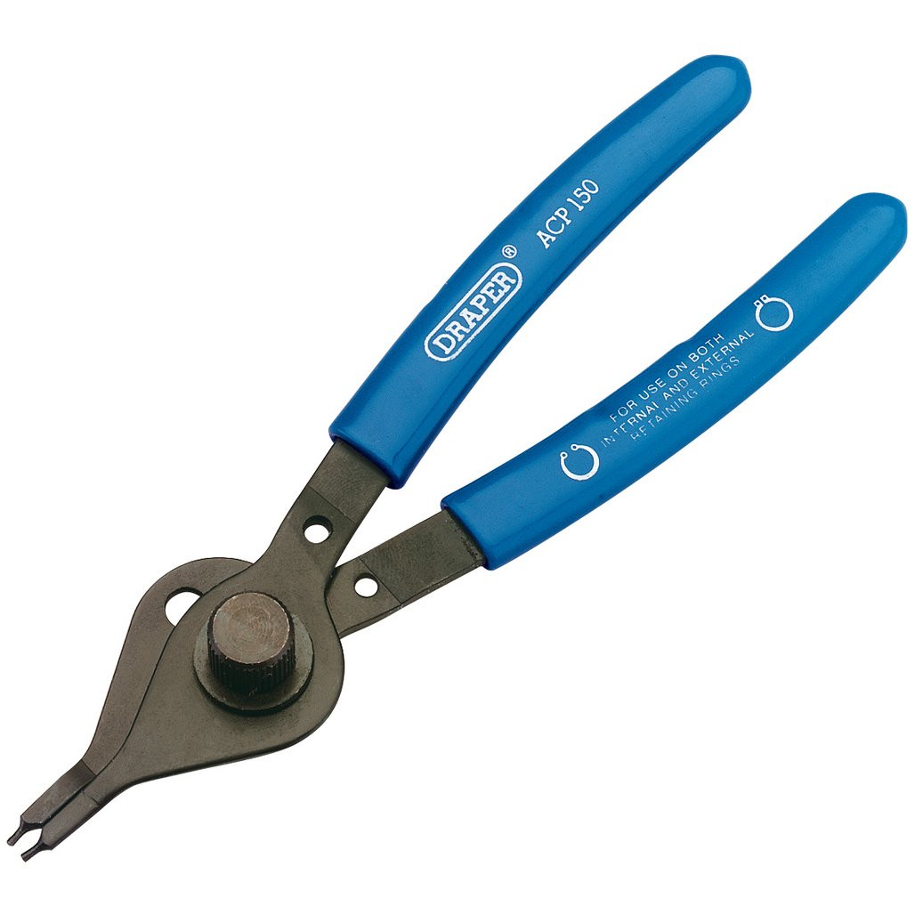 Straight Nose Reversible Circlip Pliers (11929) | Draper Tools