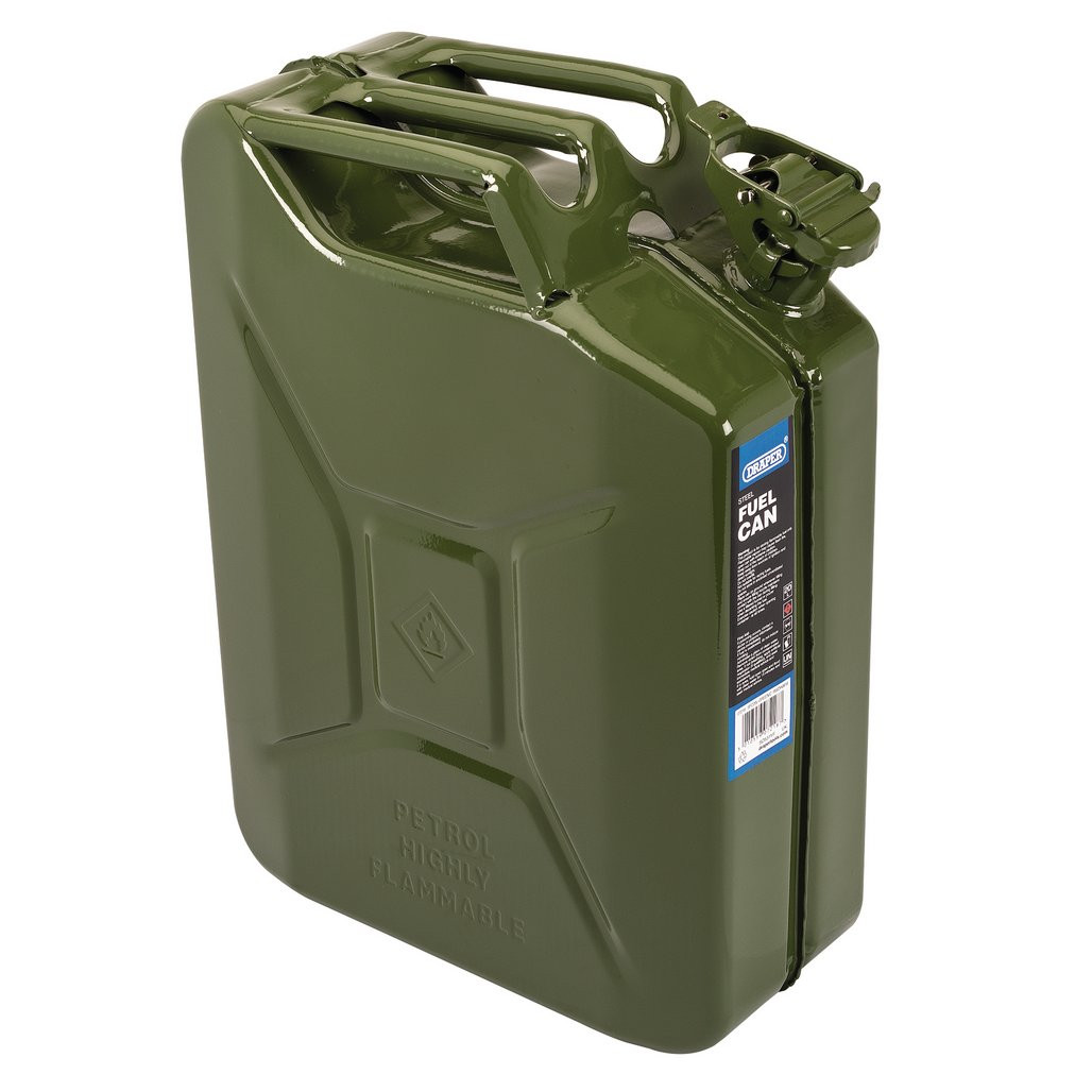 Steel Fuel Can, 20L, Green (07218) | Draper Tools