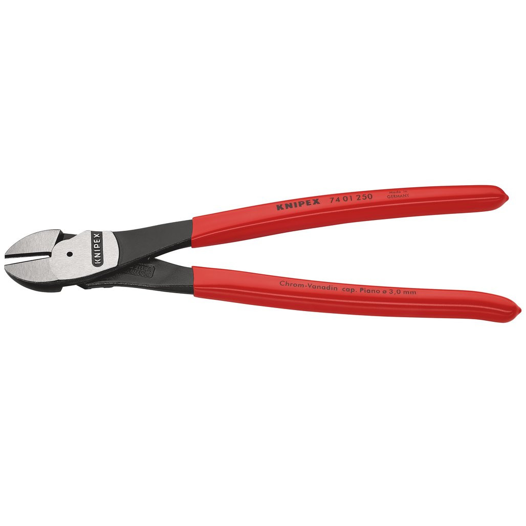 KNIPEX 74 01 250 SBE High Leverage Diagonal Side Cutter, 250mm
