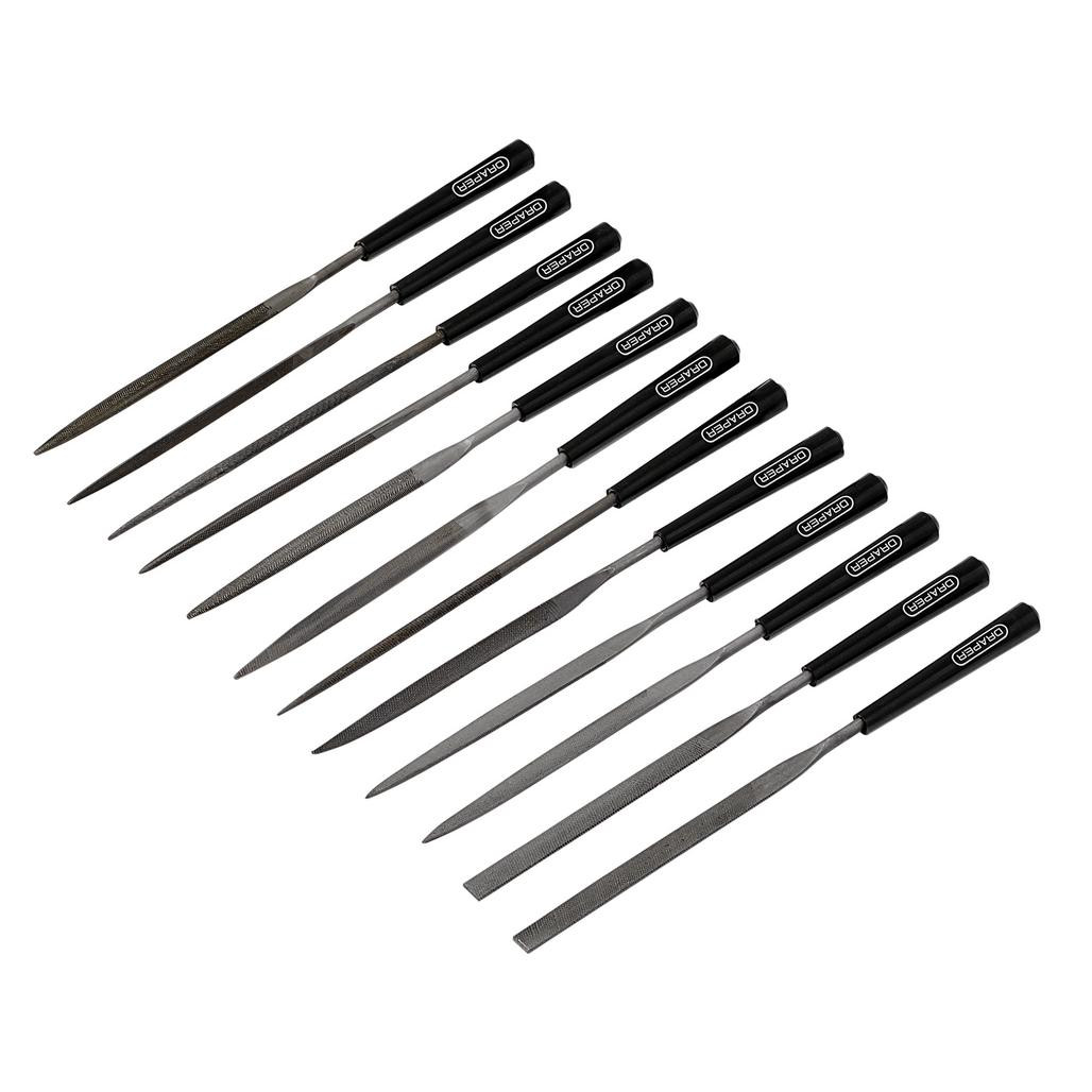 Needle File Set, 140mm (12 Piece) (82640) | Draper Tools