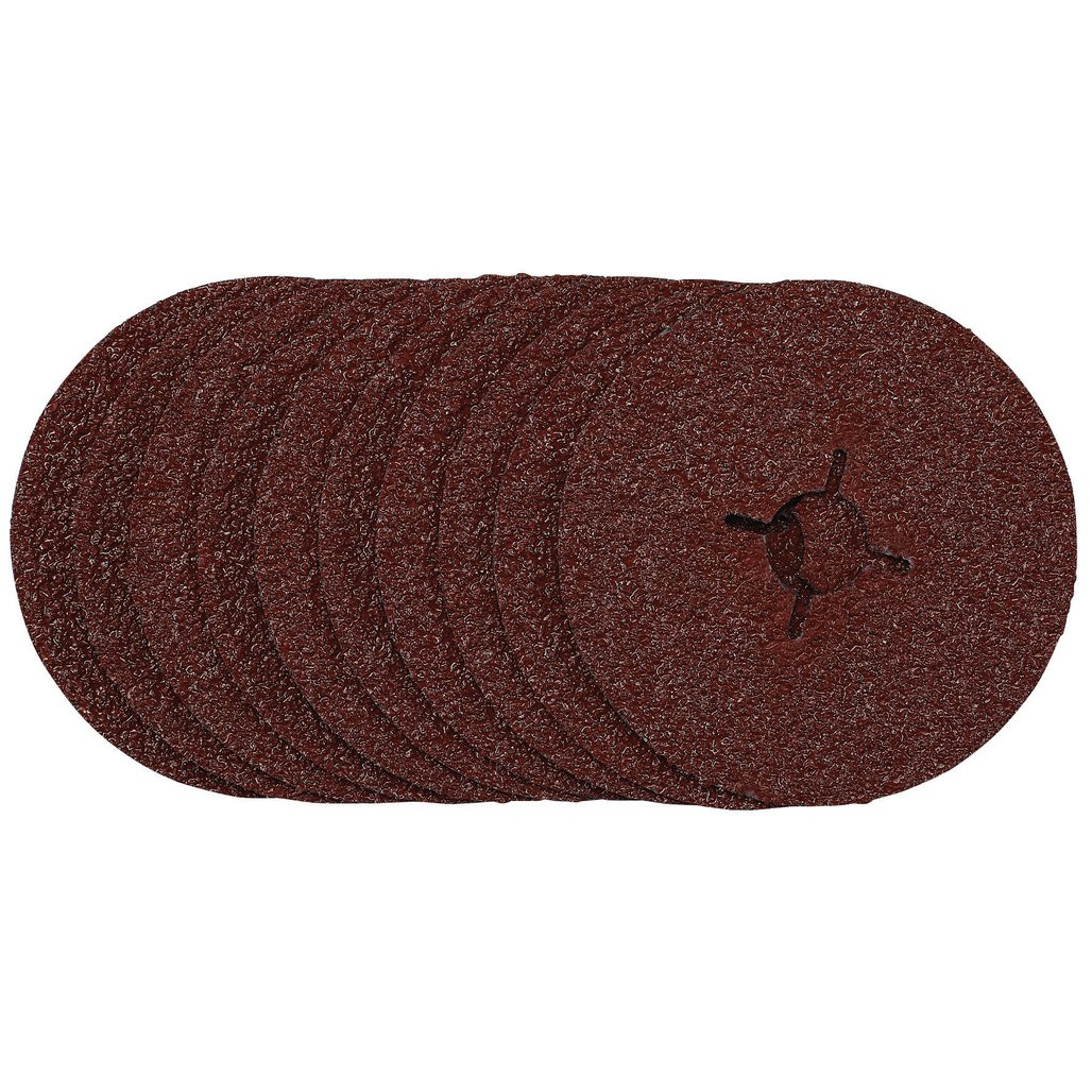 Fibre Sanding Discs, 115mm, 24 Grit, (Pack of 10) (68376) Draper Tools