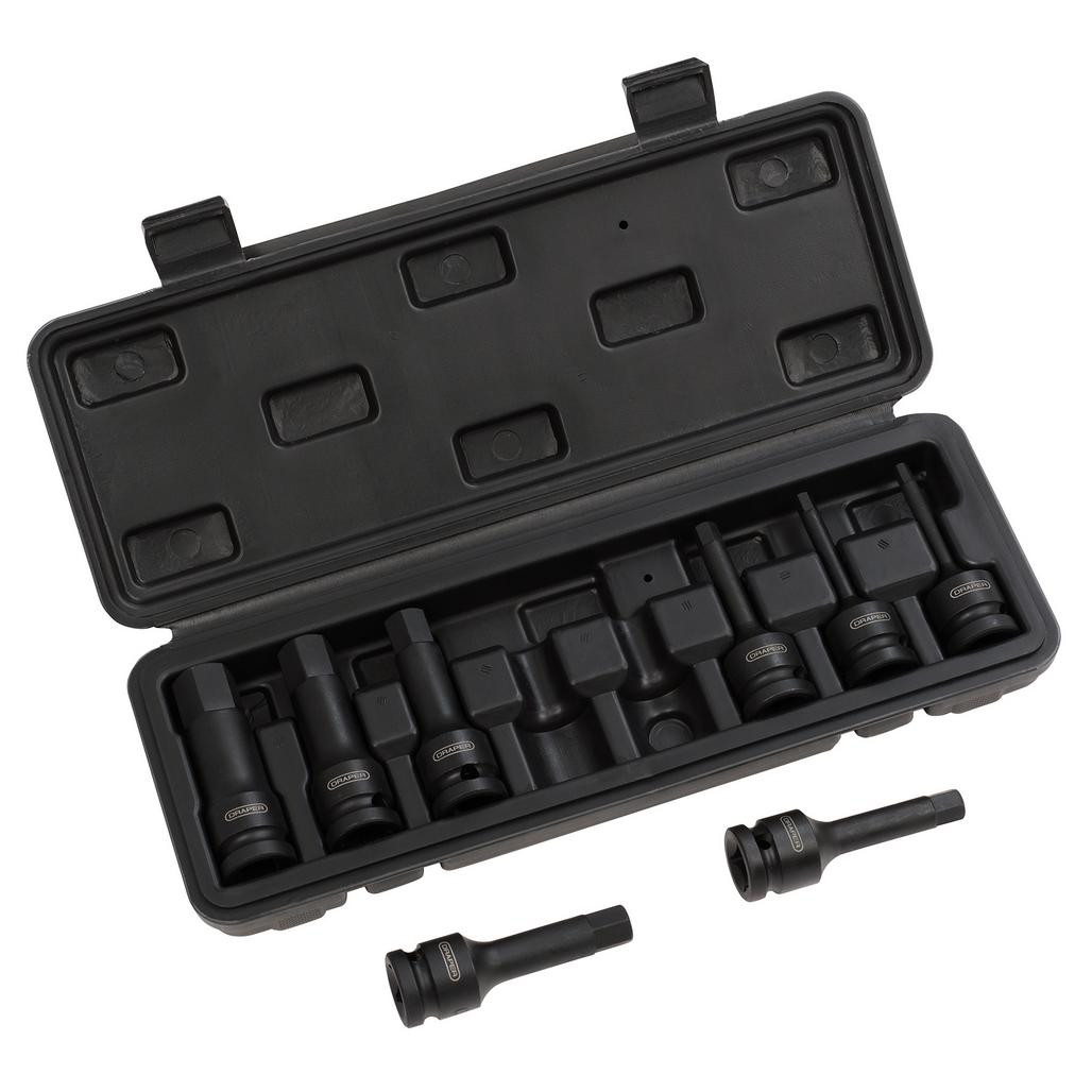 Draper Expert Impact Hex. Socket Bit Set, 1/2