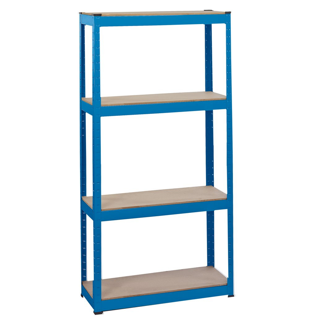 Steel Shelving Unit, 4 Shelves, L760 x W300 x H1520mm (21658