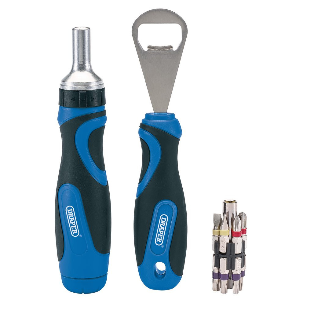 Ratchet Screwdriver Set and Bottle Opener Gift Box (15 Piece) (04774