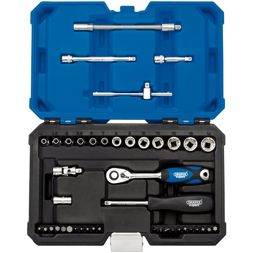 Draper Expert Multi-Drive® Metric Socket Set, 1/4
