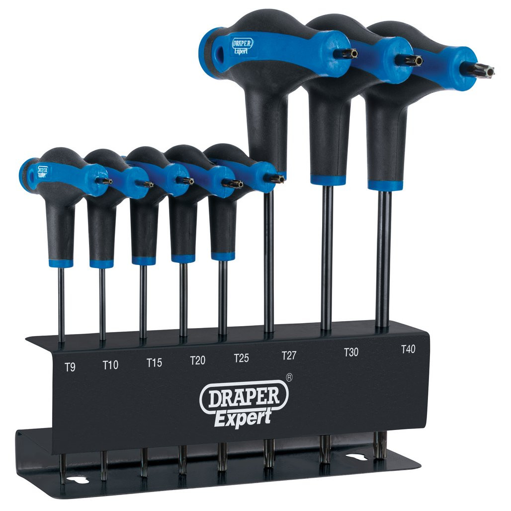 Draper Expert TX-STAR® Soft Grip Metric T-Handle Key Set (8 Piece