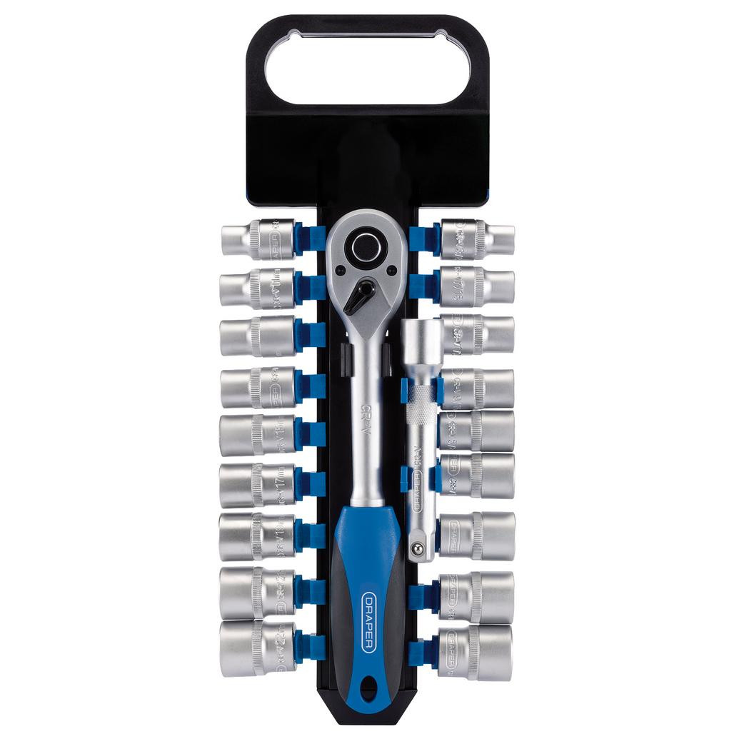 Combined MM/AF Socket and Ratchet Set, 1/2