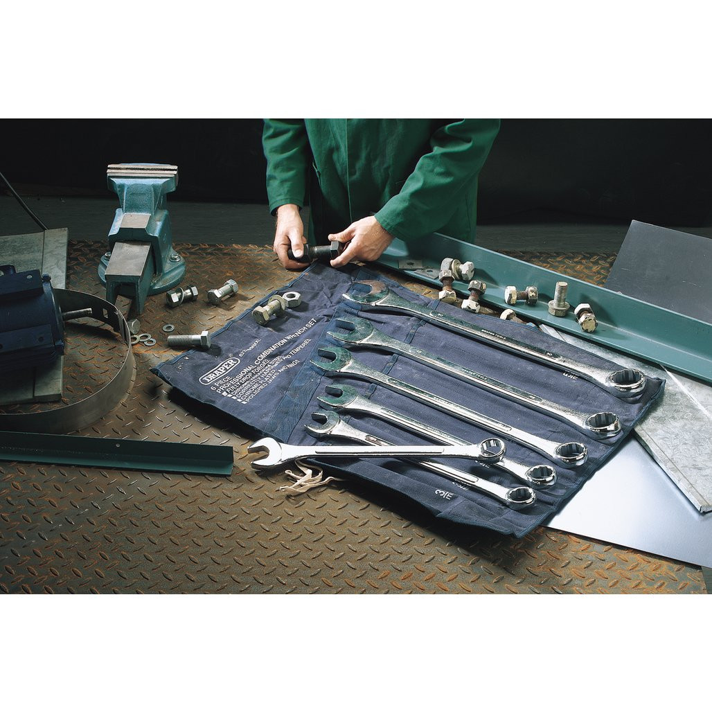 Draper 31167 Ringschlüssel-Set – 6-teilig, Langes Profil, Aus Chrom-Vanadium-Stahl, Verchromt