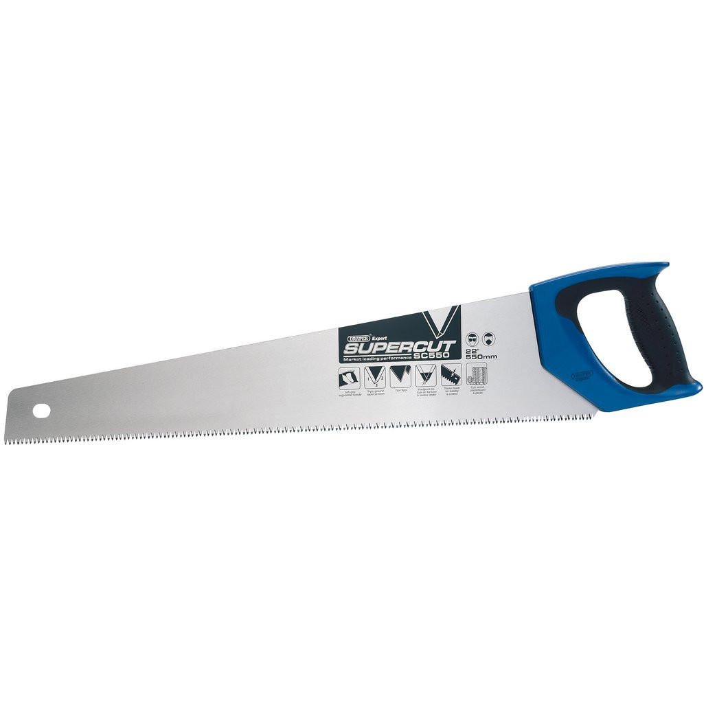 Draper Expert Supercut® Soft Grip Hardpoint Handsaw, 550mm/22