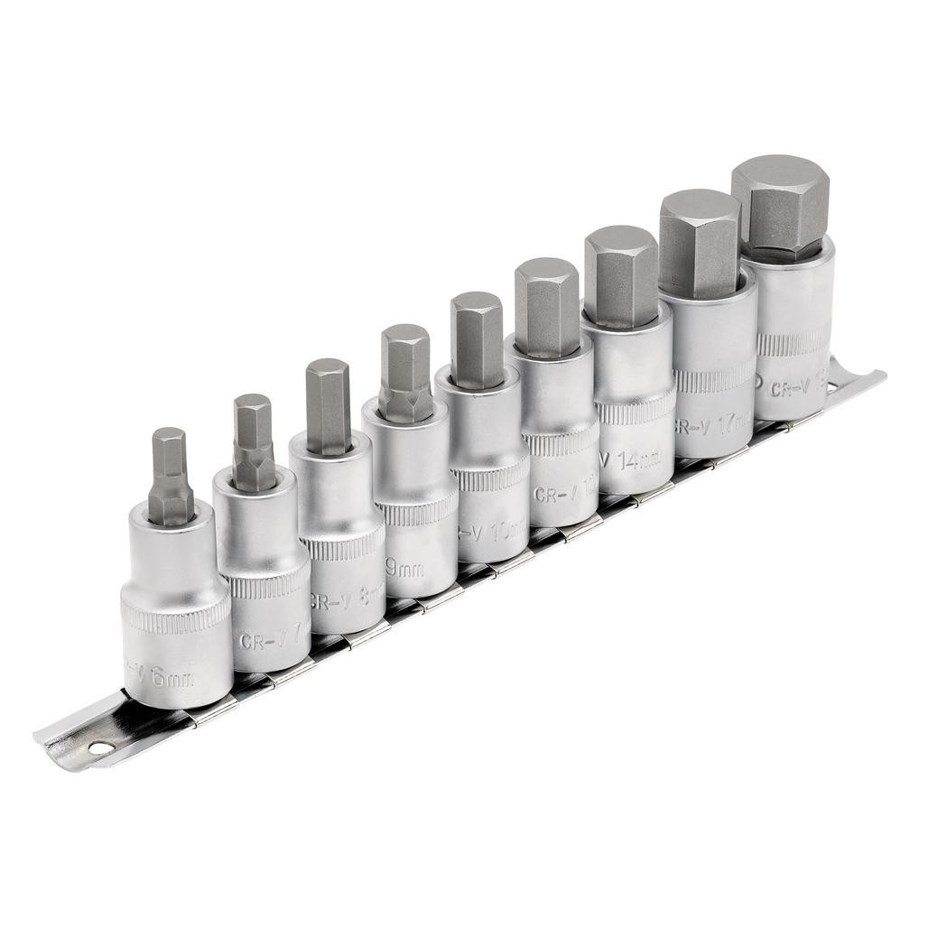 Draper Expert Metric Hex. Socket Bit Set, 1/2