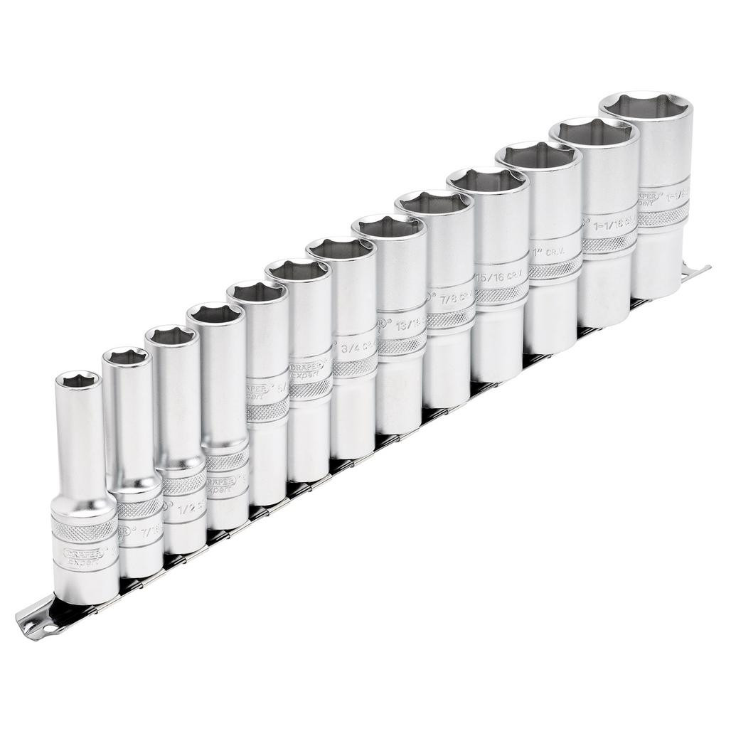 Imperial Deep Socket on a Metal Rail, 1/2