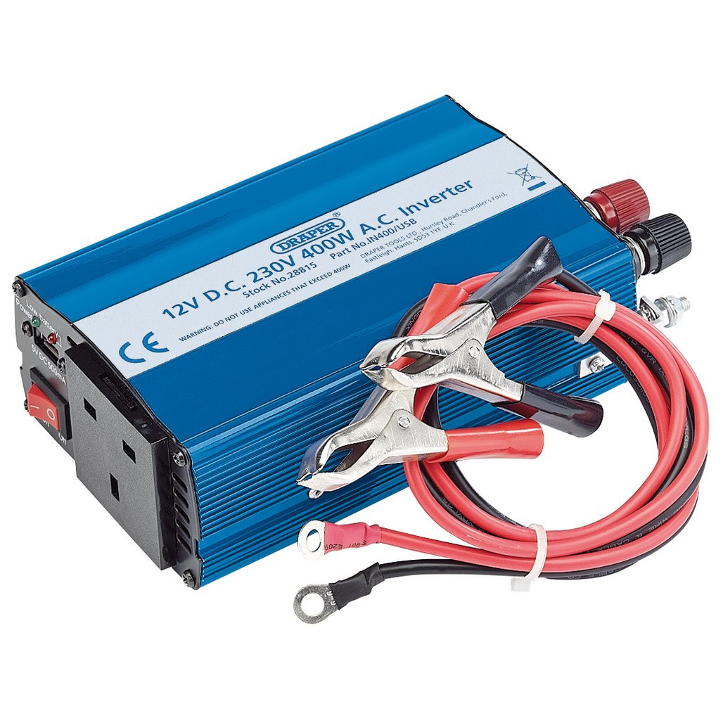 12V DC-AC Inverter, 400W (28815) | Draper Tools