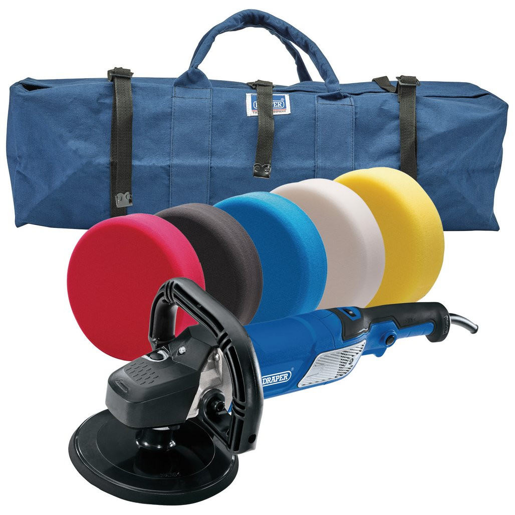 Dual Function Polisher Kit, 180mm (99374) | Draper Tools