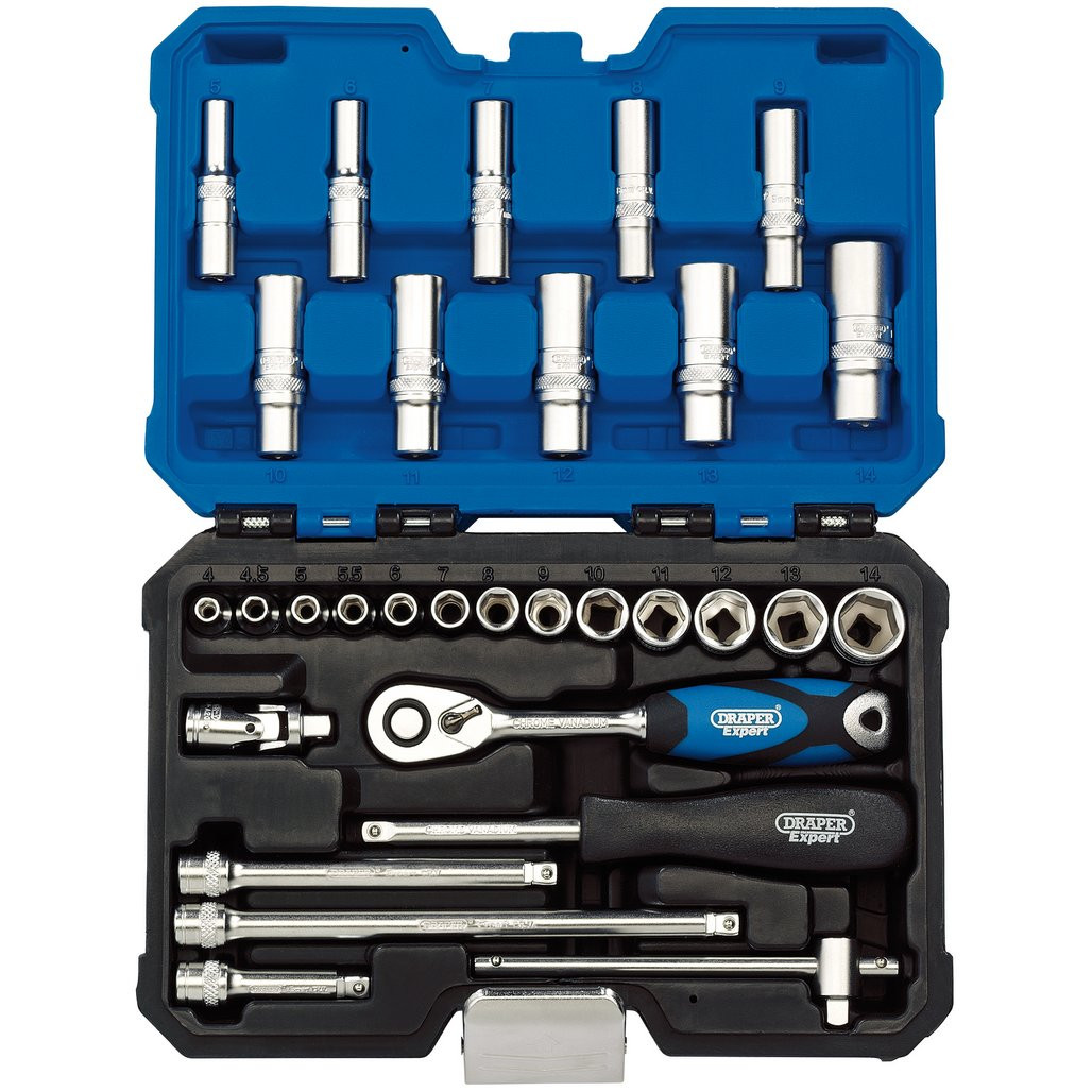 DRAPER 51pc. ソケットセット Draper Expert Metric Socket Set, 1/4