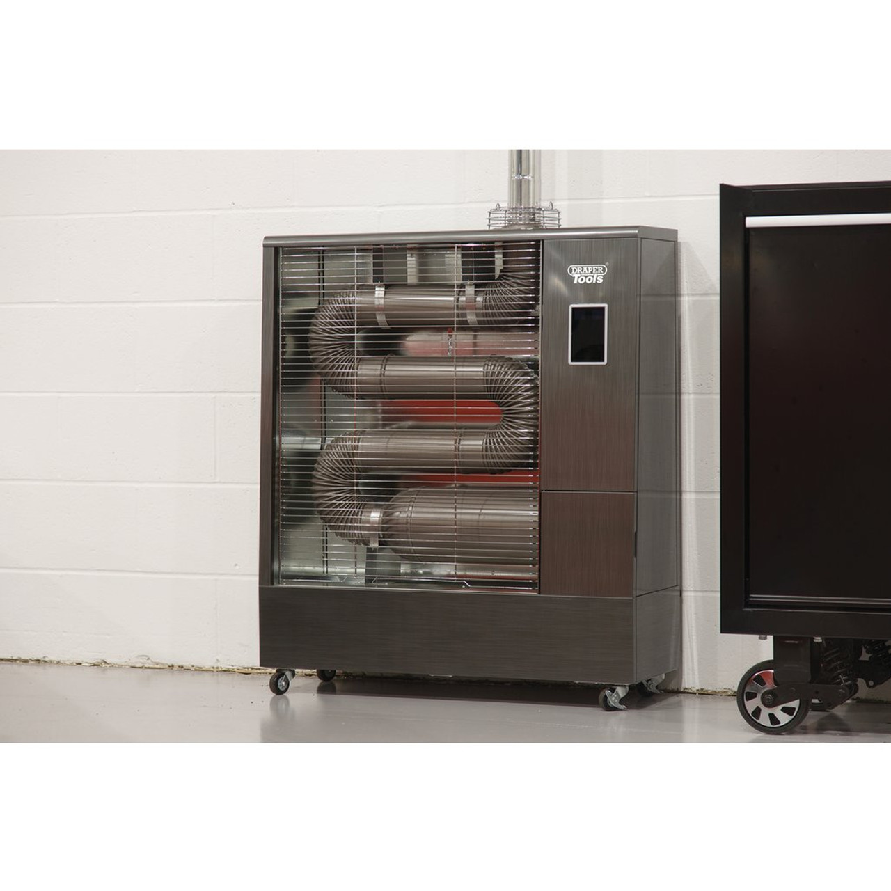 Draper 230V Far Infrared Diesel Heater with Flue Kit, 51,500 BTU