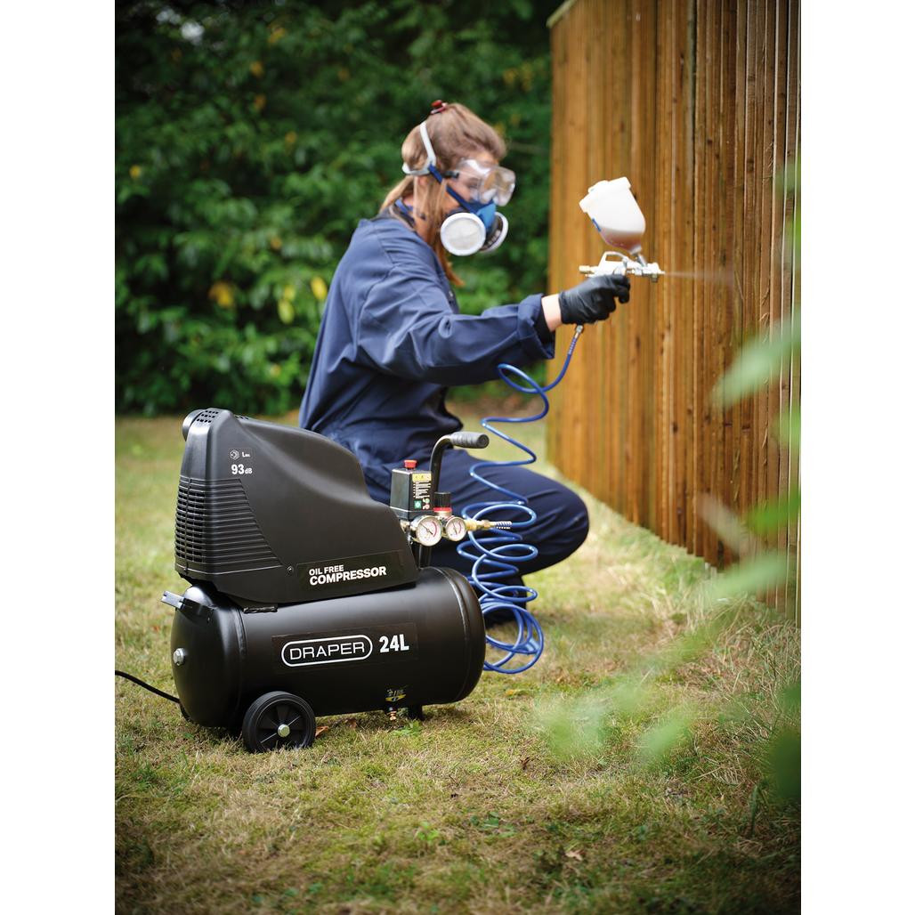 24L Oil-Free Compressor, 1.1kW/1.5hp and Air Tool Kit (90126