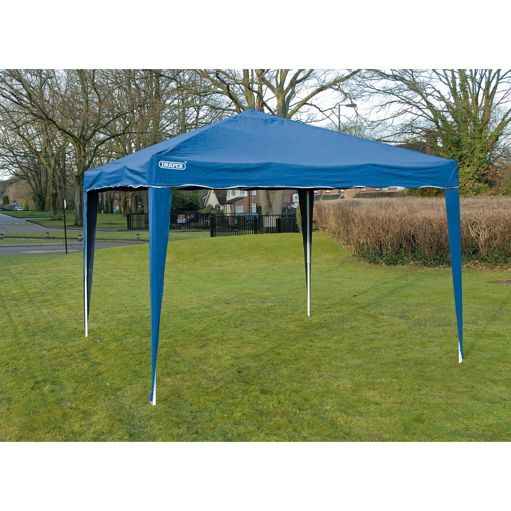 Concertina Gazebo, 3 x 3m, Blue (76940) Draper Tools