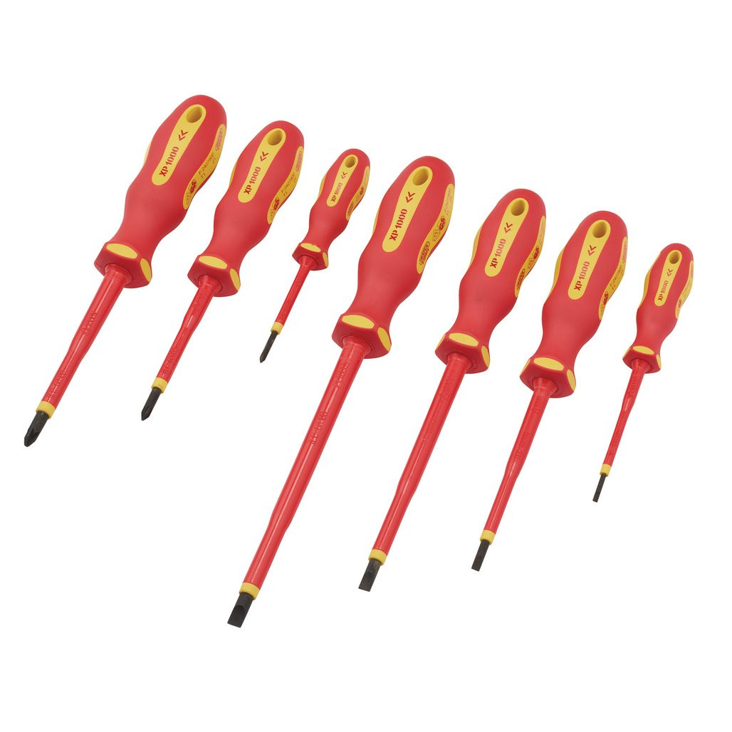 XP1000® VDE Screwdriver Set (7 Piece) (64694) | Draper Tools