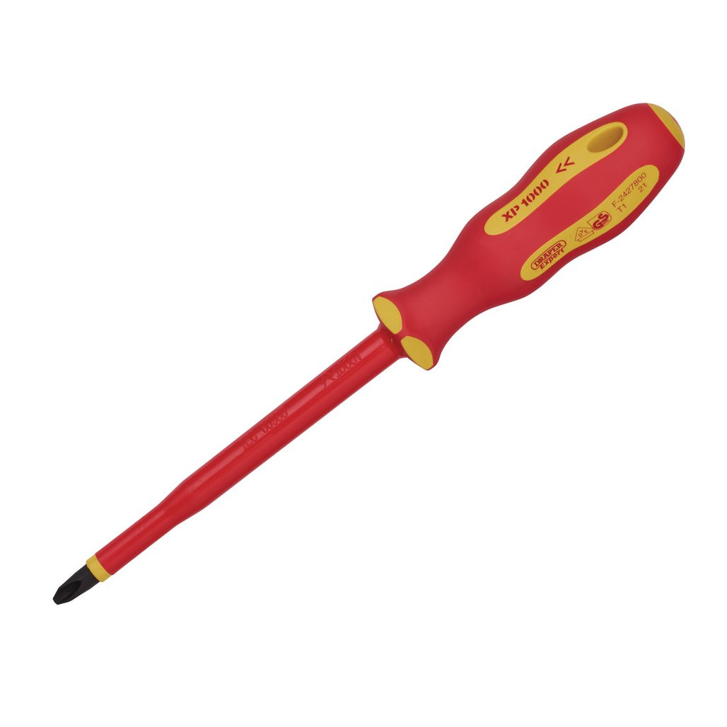 XP1000® VDE Cross Slot Screwdriver, No.3 x 150mm (64433) | Draper