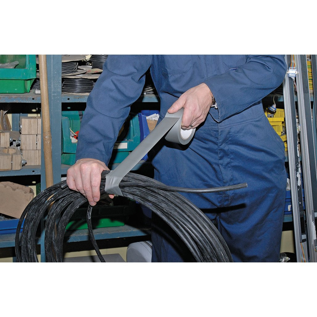 Draper Duct Tape Roll - 33m X 100mm Grey Cloth Tape For Home & Workshop