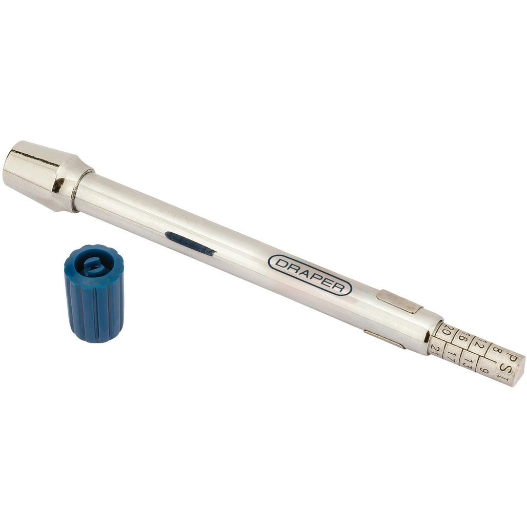 Tyre Pressure Gauge with End Mount (51536) | Draper Tools