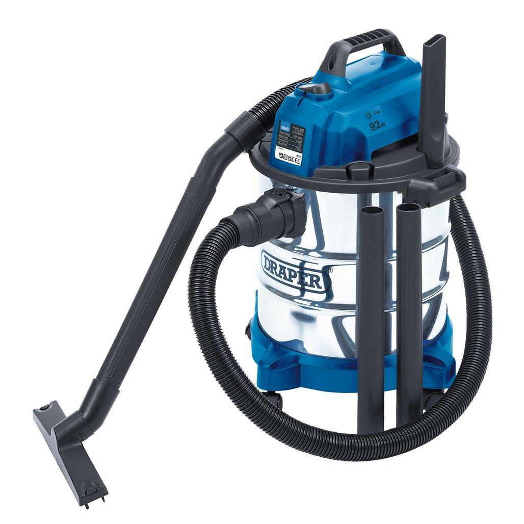 230V Wet & Dry Vacuum Cleaner with Stainless Steel Tank, 20L