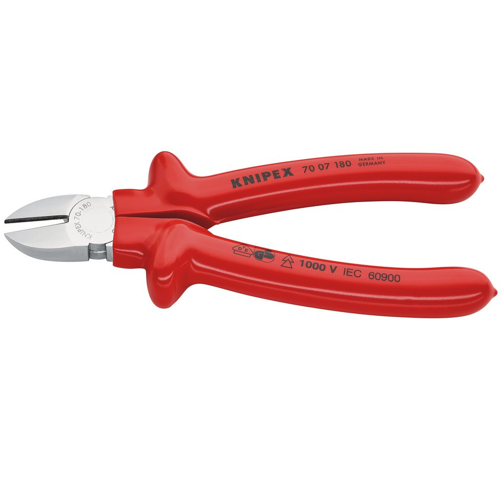 KNIPEX 70 07 180 Diagonal Cutter with dipped insulation, VDE