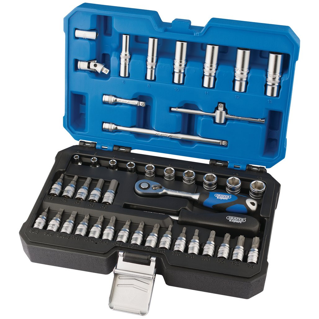 Draper Expert Metric Socket Set, 1/4