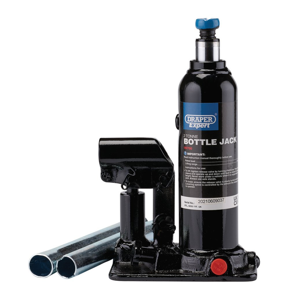 Draper Expert Hydraulic Bottle Jack, 2 Tonne (99766) | Draper Tools