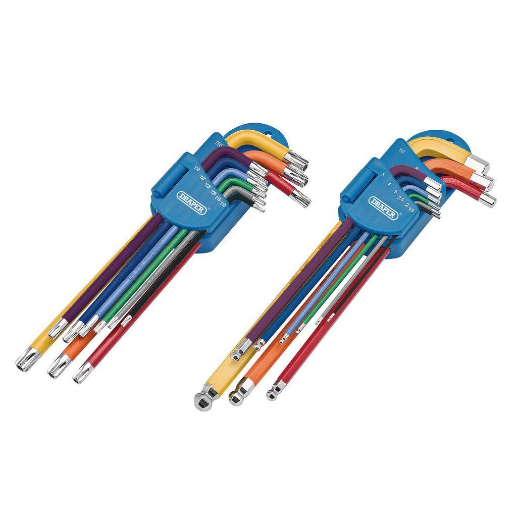 Draper TX-STAR® Security & Hex Metric Long Arm Key Set, Colour