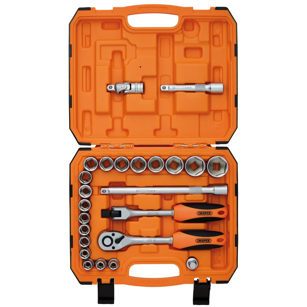 Draper 41686 Hi-Torq Vierkant-Stecknüsse-Set – 1/2 Zoll Antrieb, 4-teilig