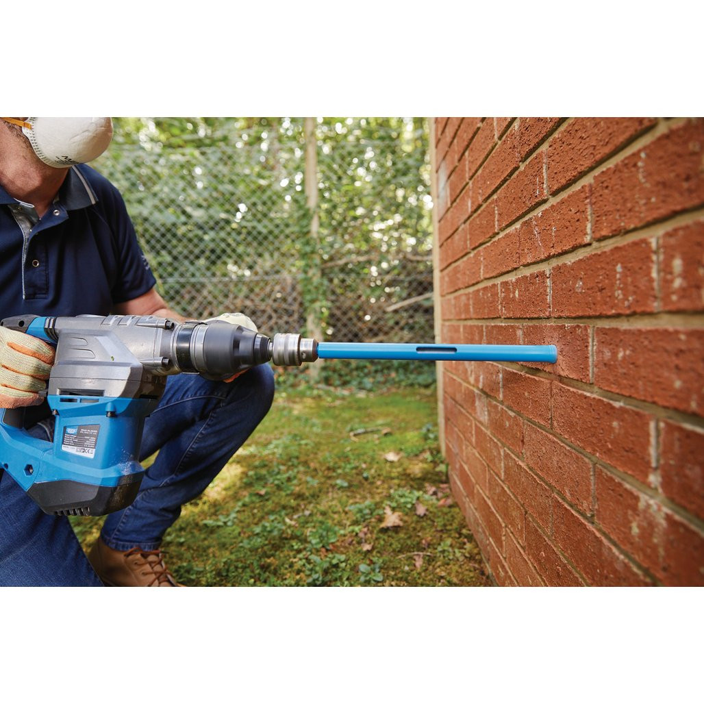 Silverline Diamond Core Drill Bits Set 8-200mm & 47-300mm Long With Adaptors – For Concrete, Masonry, Brick