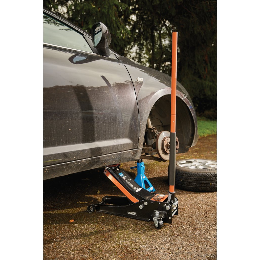 jackstraw Trolley Jack, 3 Tonne, Orange (28494) | Draper Tools