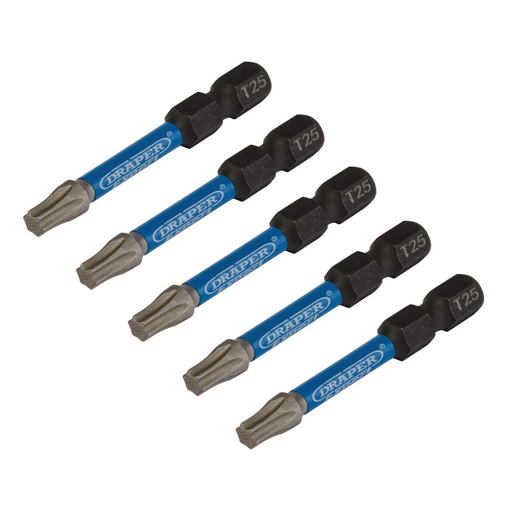 DRAPER T55 TX-STAR Impact Schraubendreher-Bit – Für Schlagbohrer, Gehärteter Stahl, Magnetisch, Hohe Bruchfestigkeit
