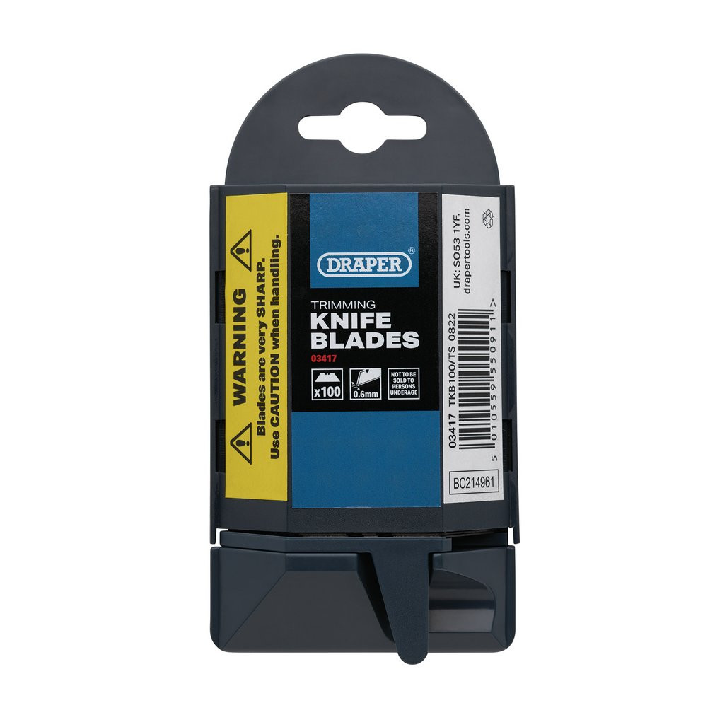 Heavy Duty Trimming Knife Blades with Single Blade Dispenser (Pack