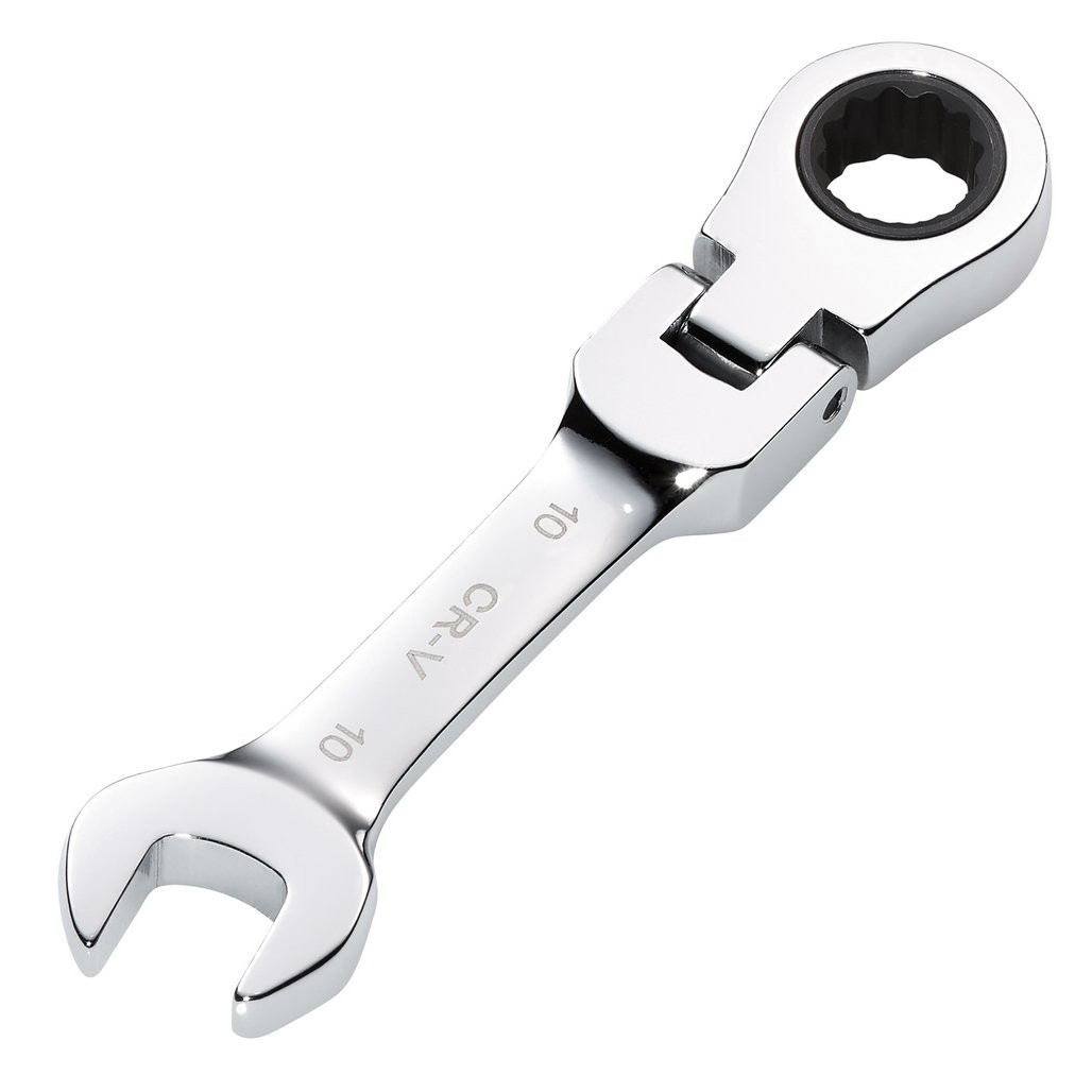Ratschen-Ringschlüssel 10 Mm – Flexibler Kopf, Für Enge Räume, 1/2 Zoll Antrieb