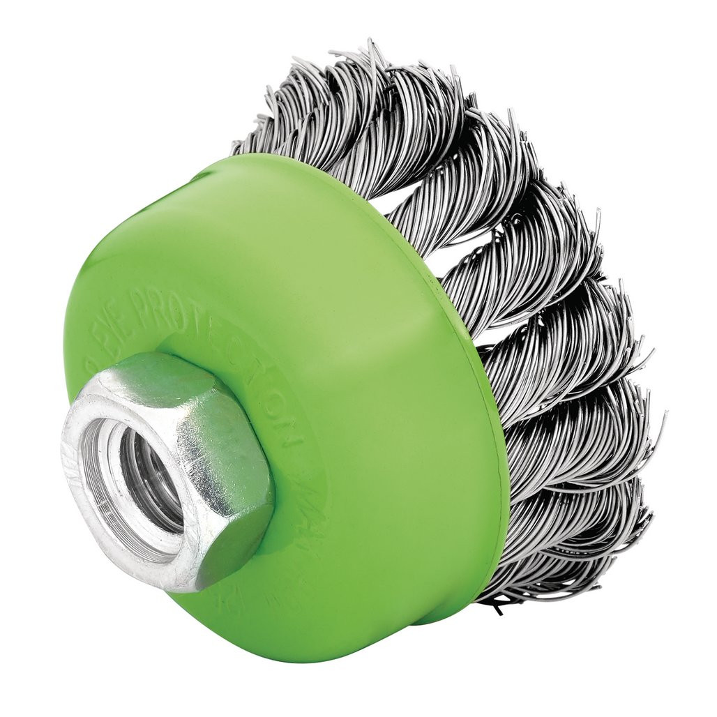 thumbnail image 2 of 2-3/4 Inch Knot Style Cup Brush – Stainless Steel Wire, Power Tool Compatible 2 of 4
