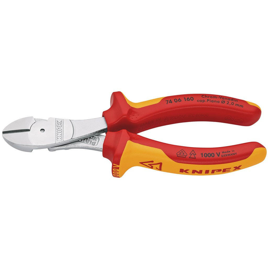 KNIPEX 74 06 160 SB VDE Insulated High Leverage Diagonal Cutter
