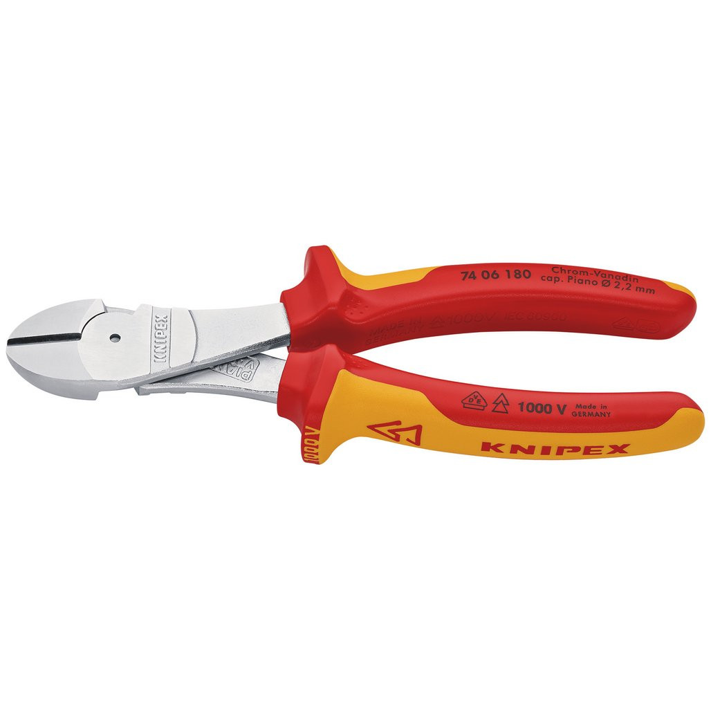 KNIPEX 74 06 180 SB VDE Insulated High Leverage Diagonal Cutter