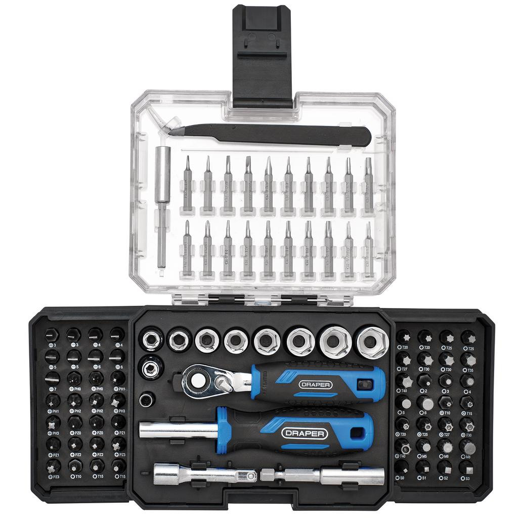 Ratchet and Screwdriver Bit Set - Draper Tools Ltd