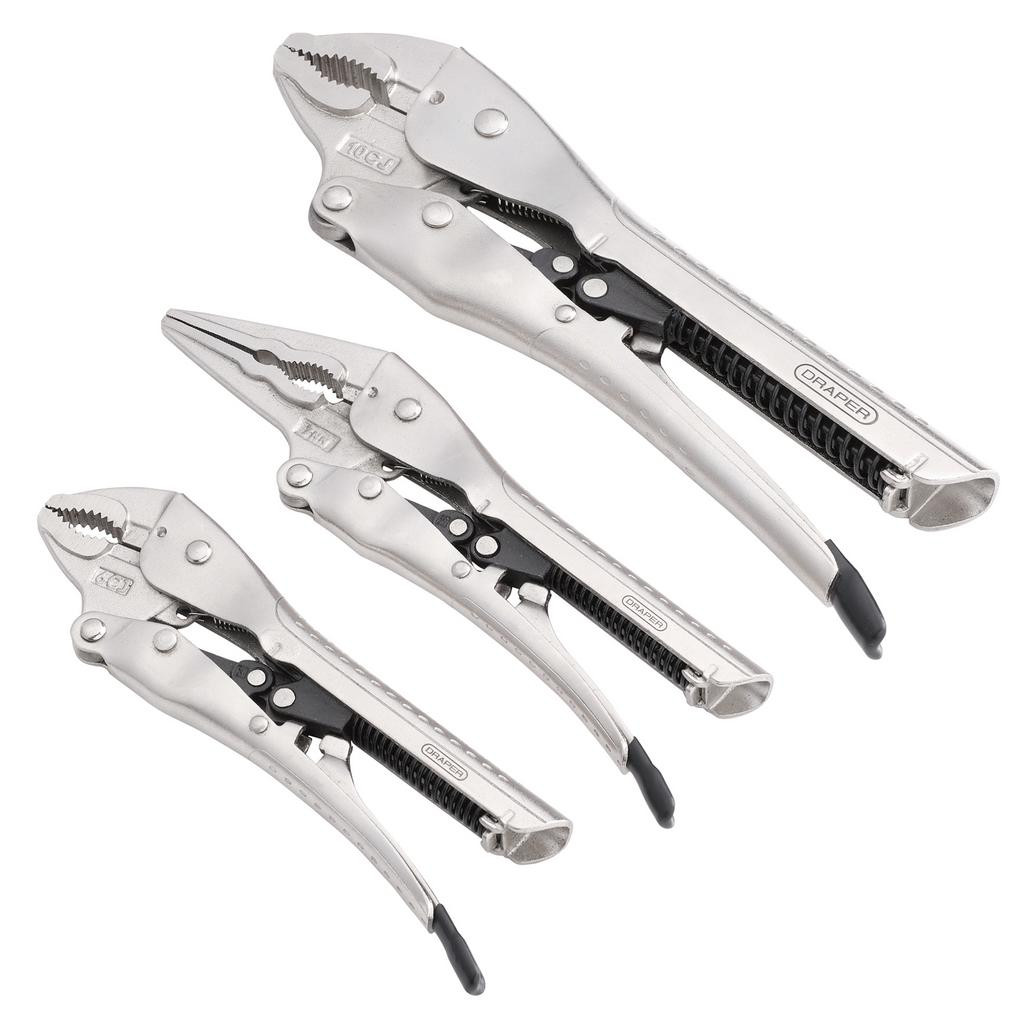 Auto Locking Pliers Set (3 Piece) (07103) | Draper Tools