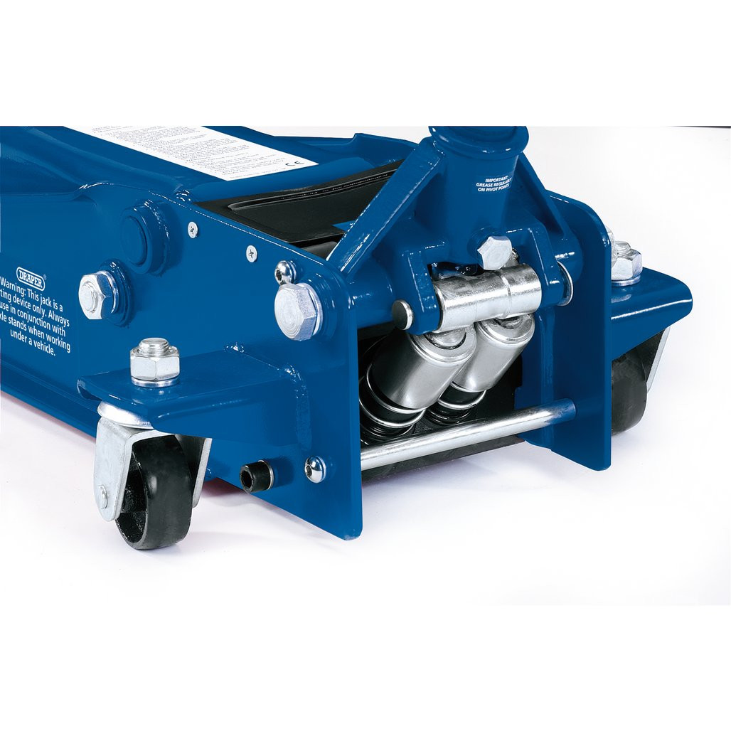 Heavy Duty Trolley Jack with Twin Pistons, 3 Tonne (16407) Draper Tools