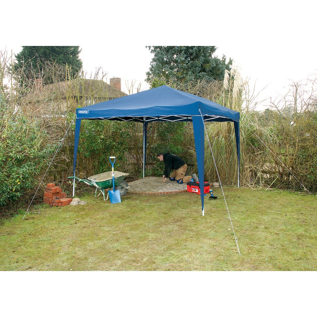 Concertina Gazebo, 3 x 3m, Blue (76940) Draper Tools