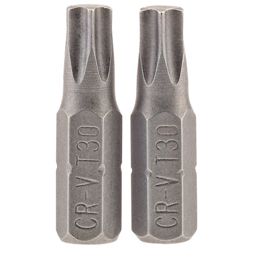 Draper TX-STAR® Insert Bit, 1/4" Hex, 25mm Long, T30 (Pack of 2) - 66435_25TX-2-B.jpg