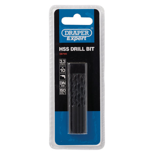 HSS Drill Bit, 3.3mm (Pack of 10) - 38799_1.jpg