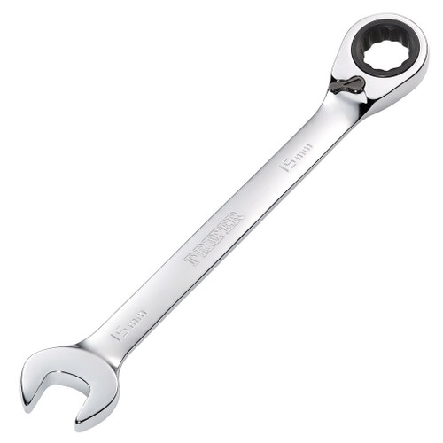 Draper HI-TORQ® Metric Reversible Ratcheting Combination Spanner, 15mm - 52003_1.jpg