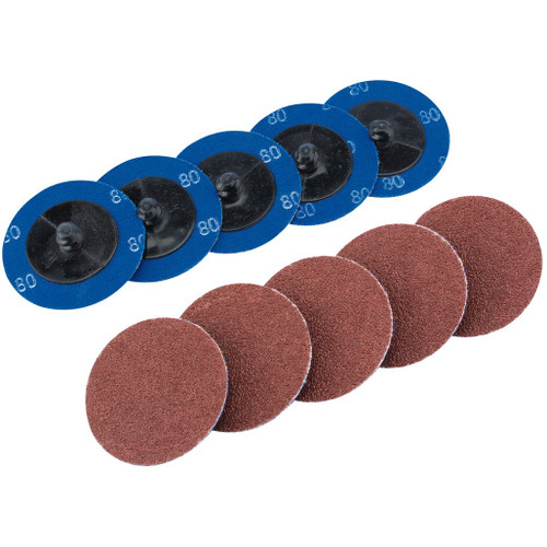 Aluminium Oxide Sanding Discs, 50mm, 80 Grit (Pack of 10) - 75610_SD2AB.jpg